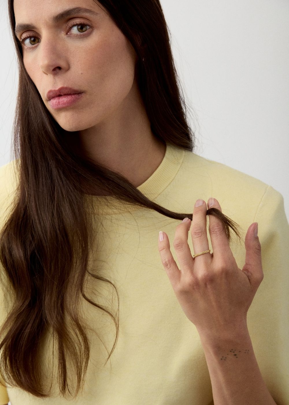 Minnow Three Quarter Medium Yellow Sapphire Eternity Ring