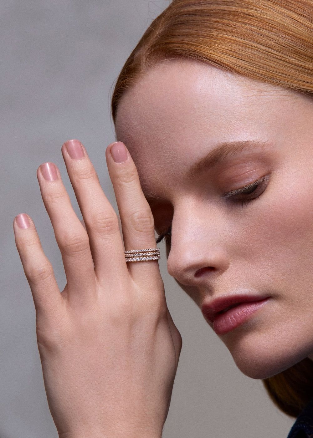 Minnow Three Quarter Medium Lab-Grown Diamond Eternity Ring