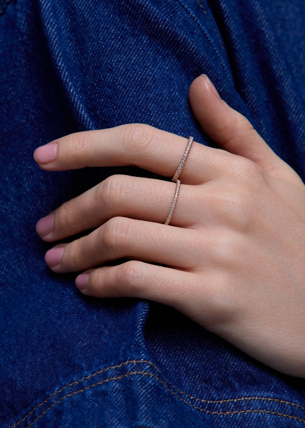 Minnow Three Quarter Medium Lab-Grown Diamond Eternity Ring