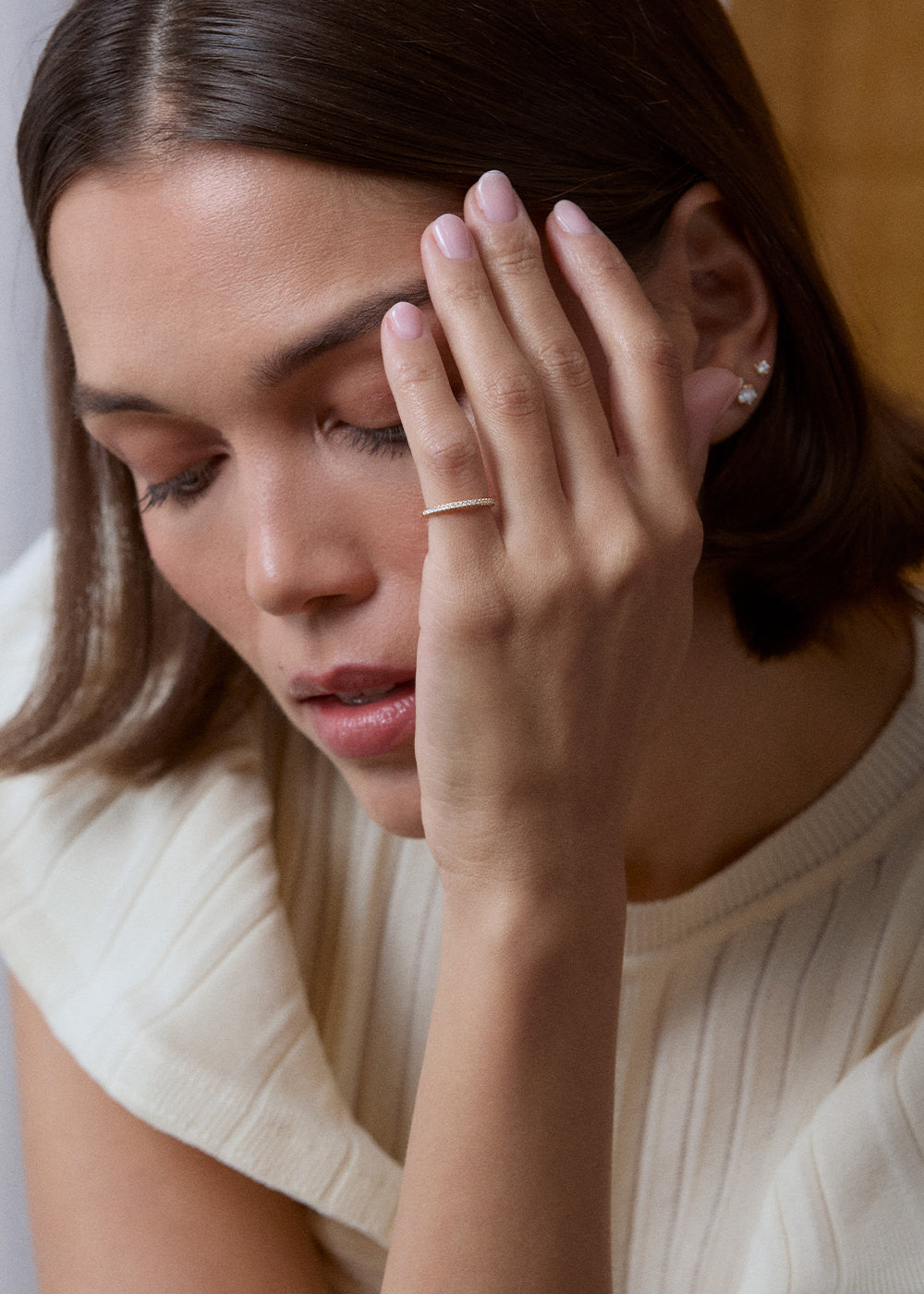 Minnow Three-Quarter Lab-Grown Diamond Pinky Eternity Ring