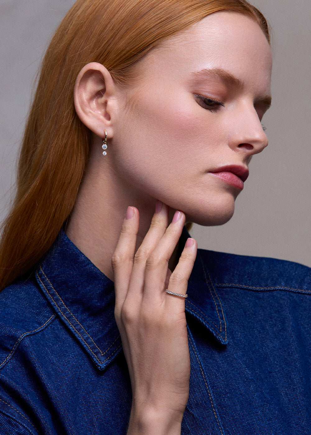 Minnow Three-Quarter Lab-Grown Diamond Pinky Eternity Ring