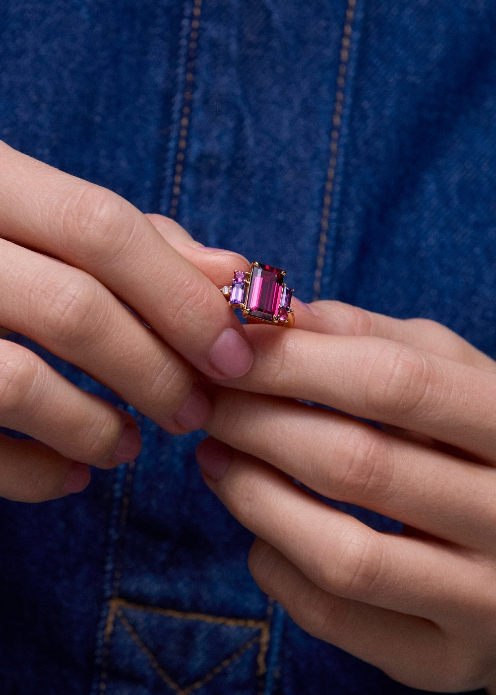 Charli Rhodolite Garnet Cocktail Ring