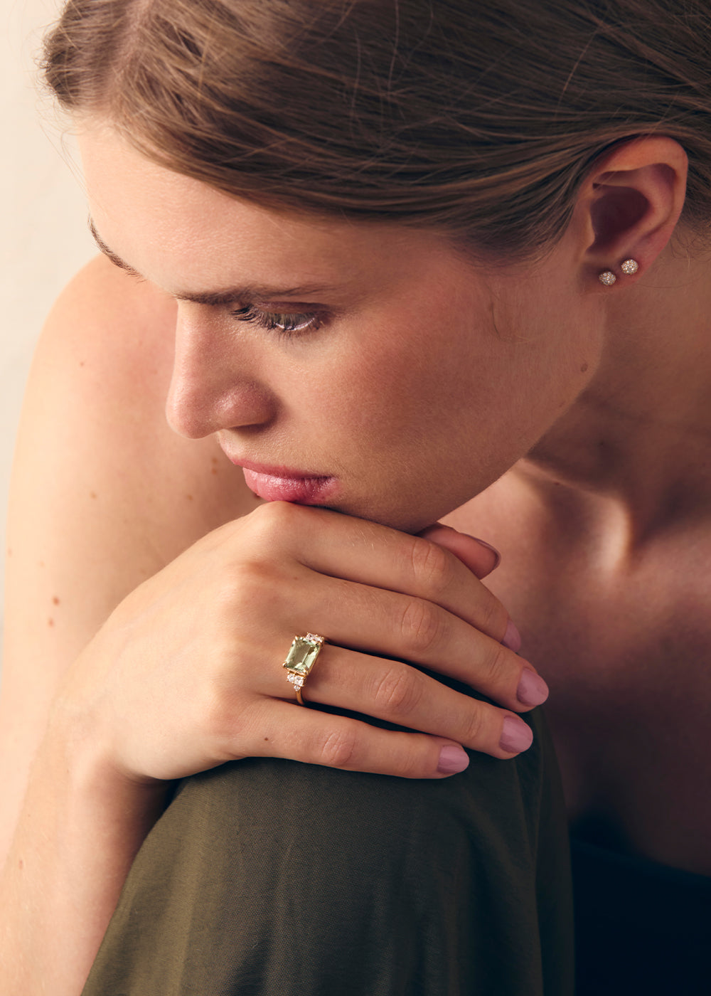 Claudie Green Amethyst Cocktail Ring