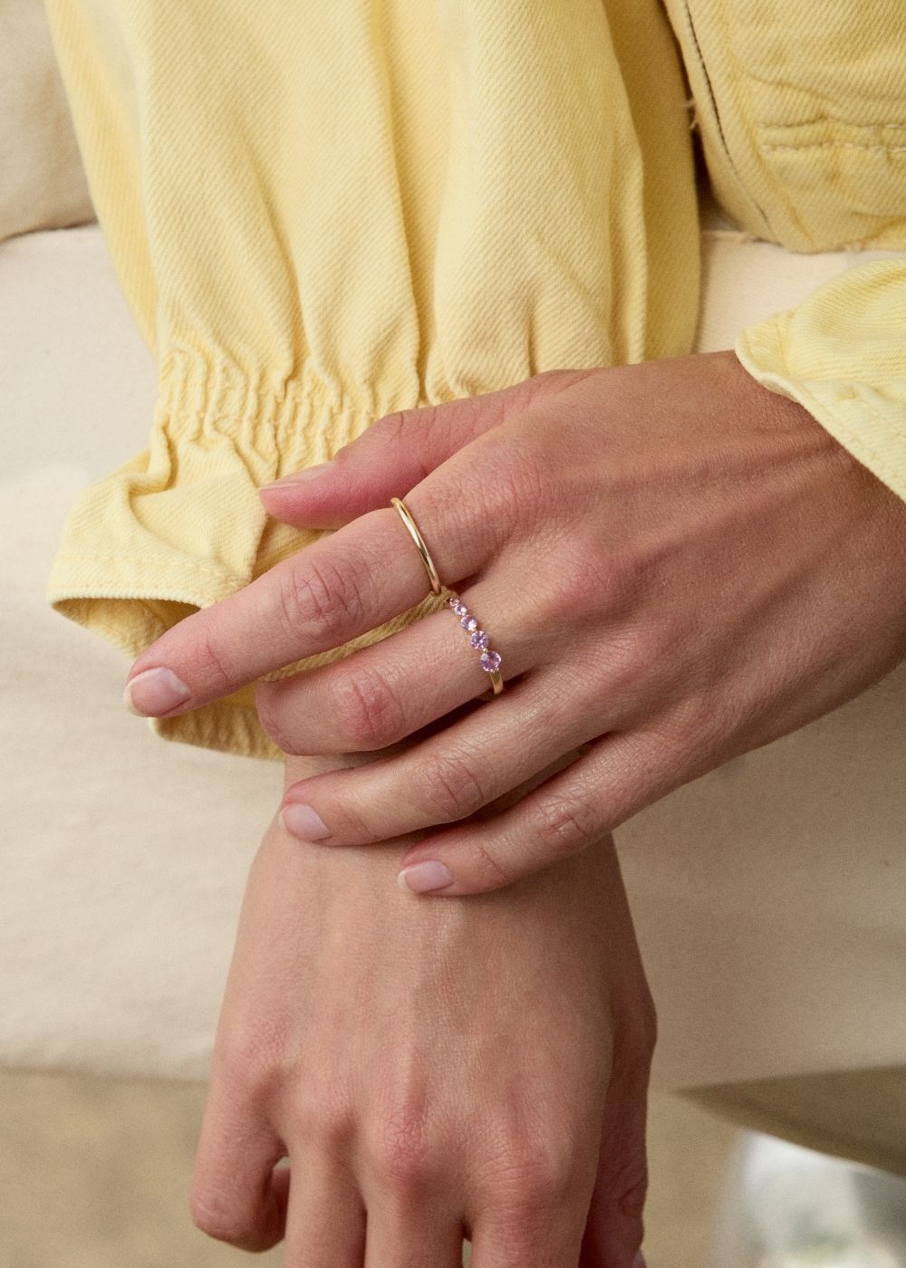 Shuga Pink Sapphire Graduated Ring