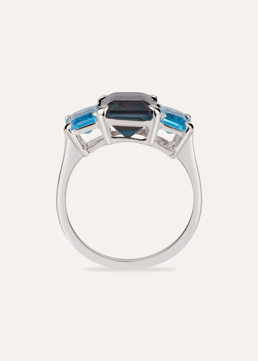 Trinny Blue Topaz Trilogy Cocktail Ring