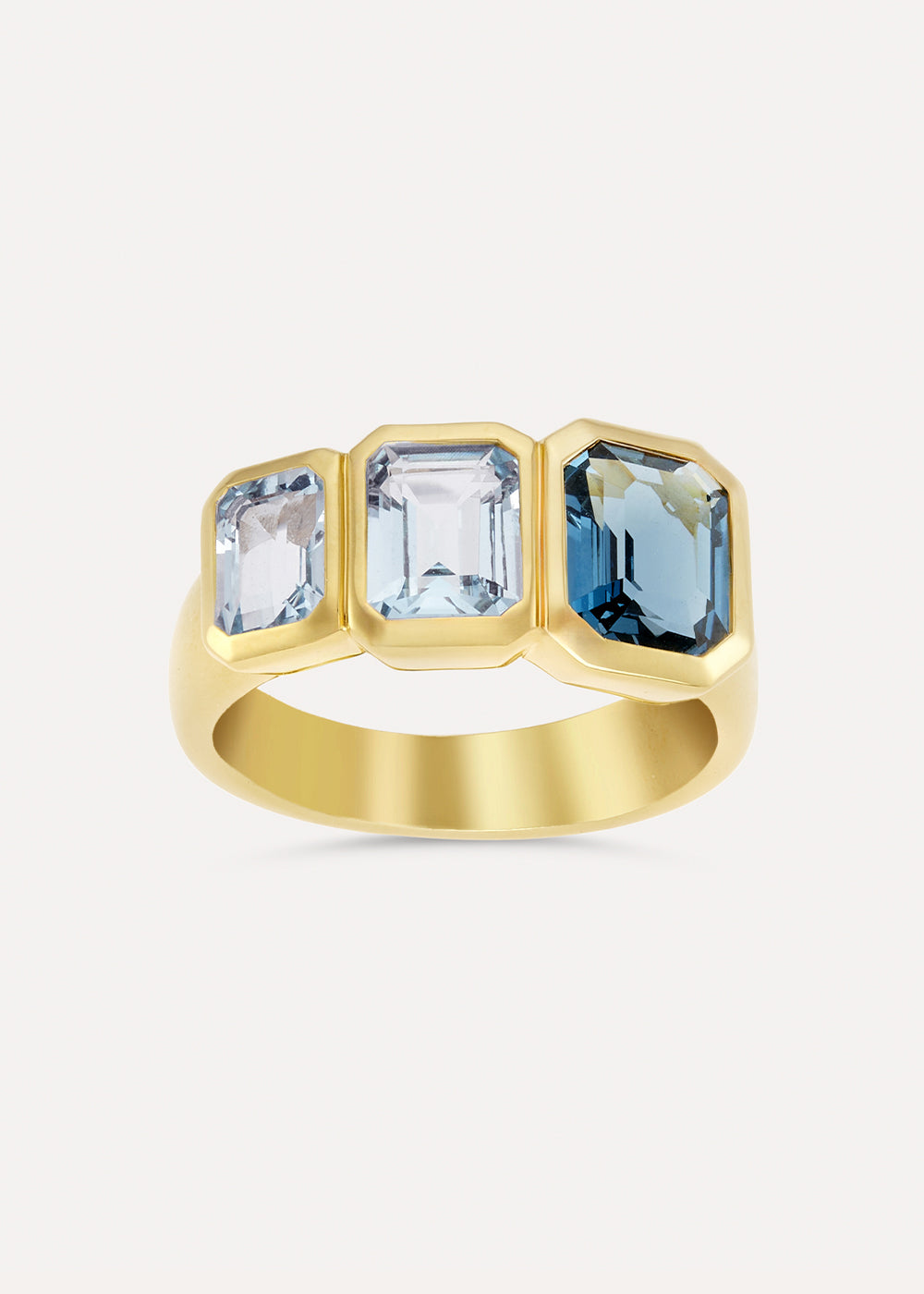 Paloma Blue Topaz Three Stone Ring
