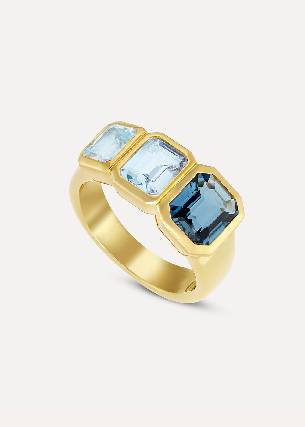 Paloma Blue Topaz Three Stone Ring