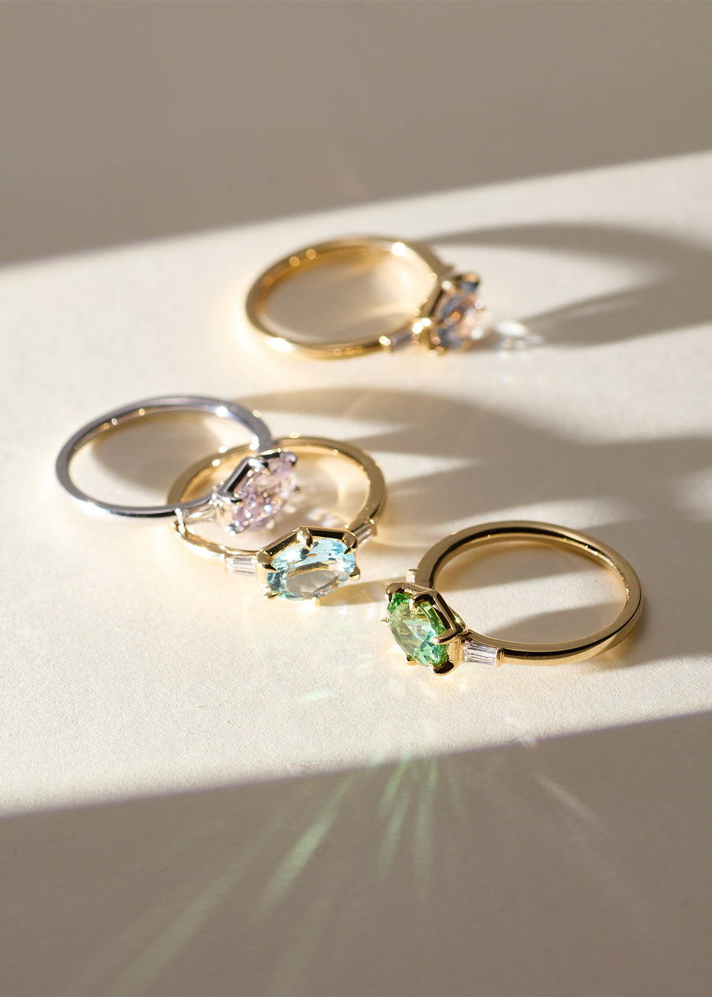 Jenna Aquamarine & Diamond Ring