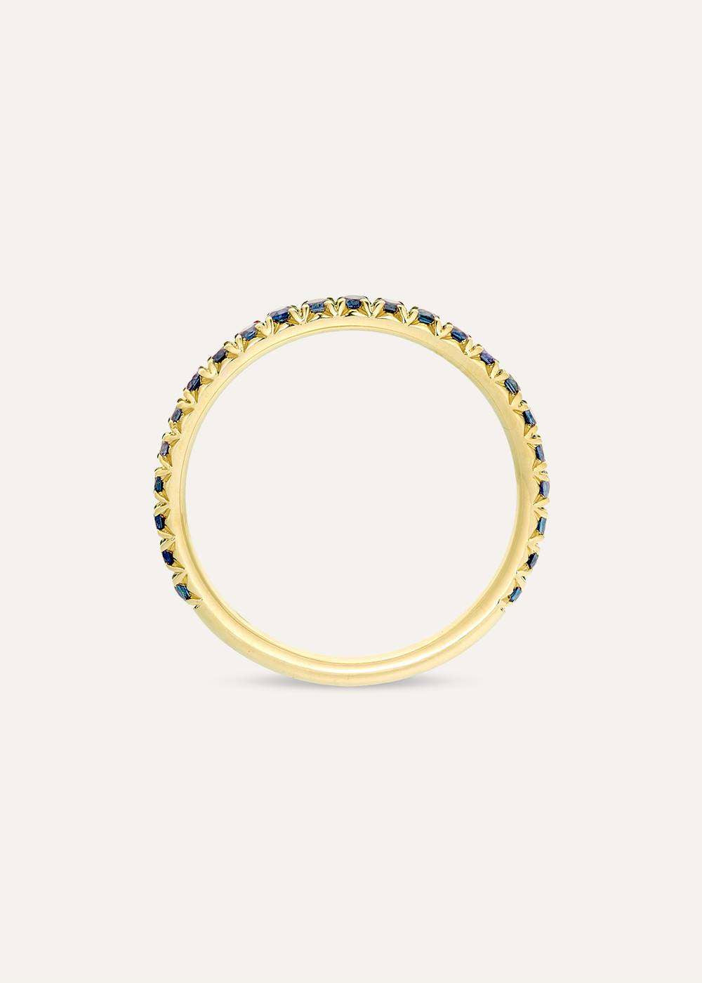 Minnow Three Quarter Medium Blue Sapphire Eternity Ring
