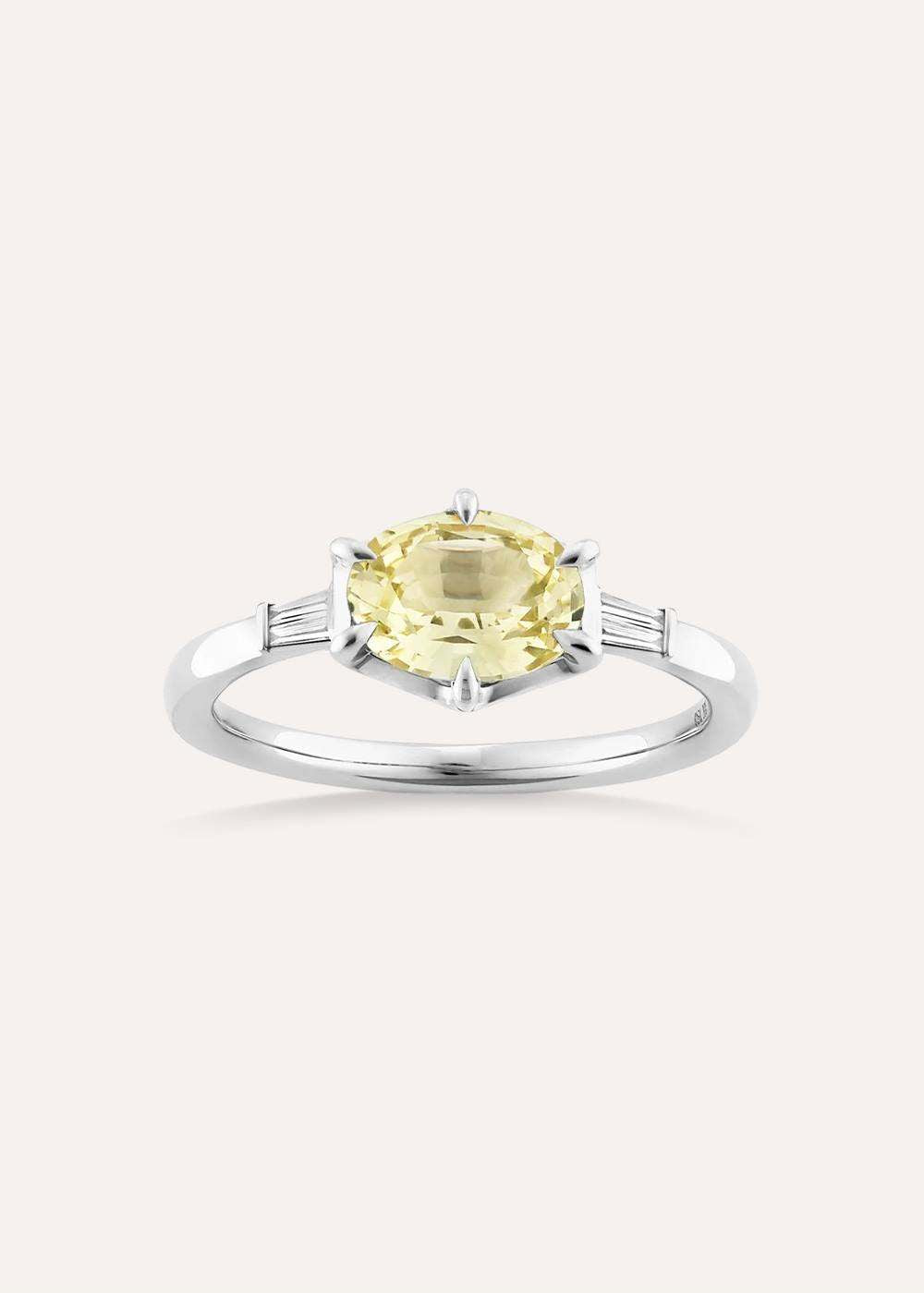 Jenna Yellow Sapphire & Diamond Ring