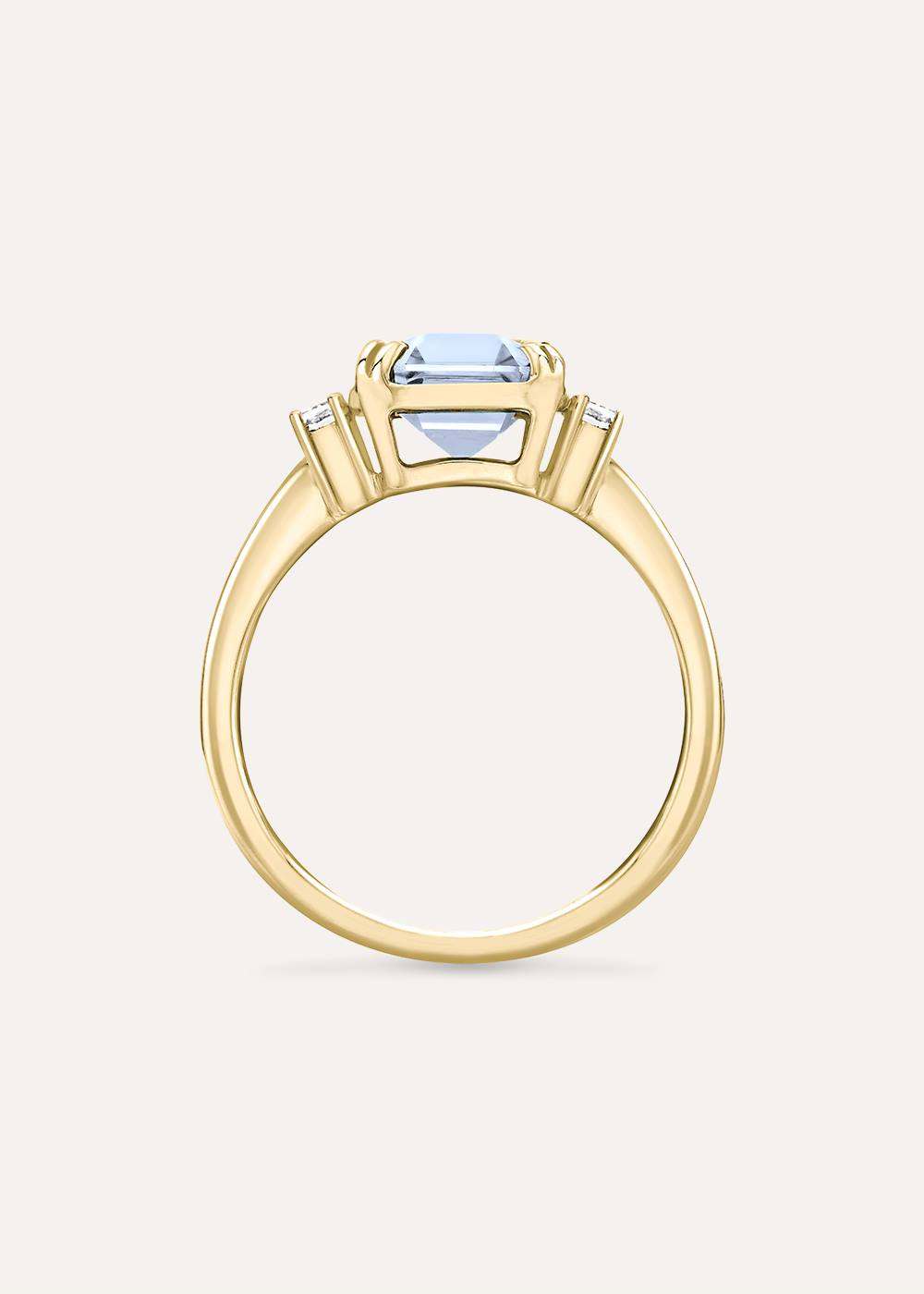 Mini Mae West Blue Sapphire & Diamond Ring