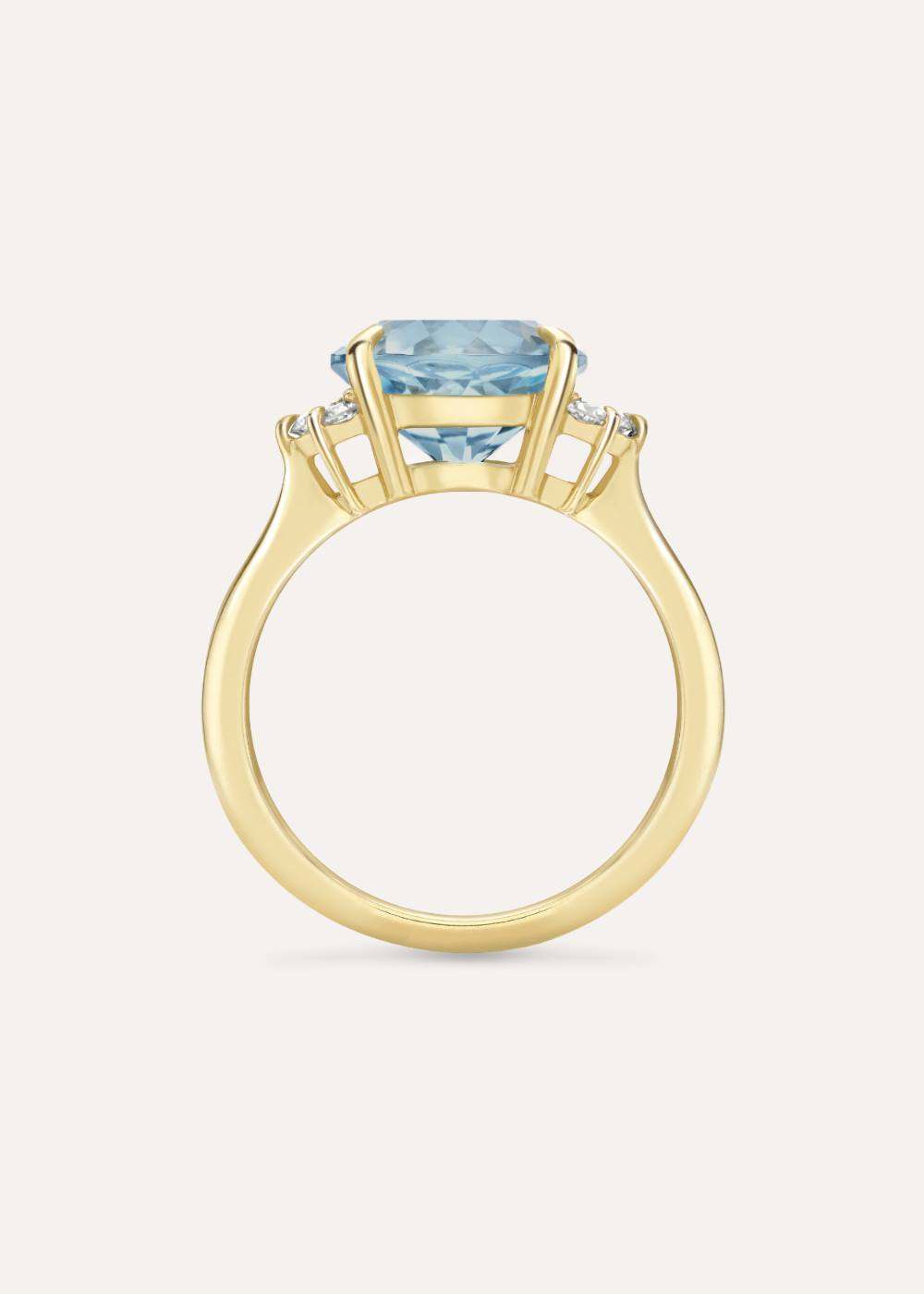 Krista Aquamarine & Diamond Ring