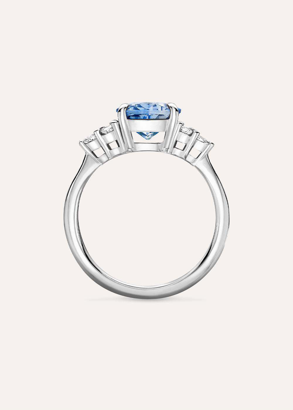 Edie Blue Sapphire & Diamond Ring