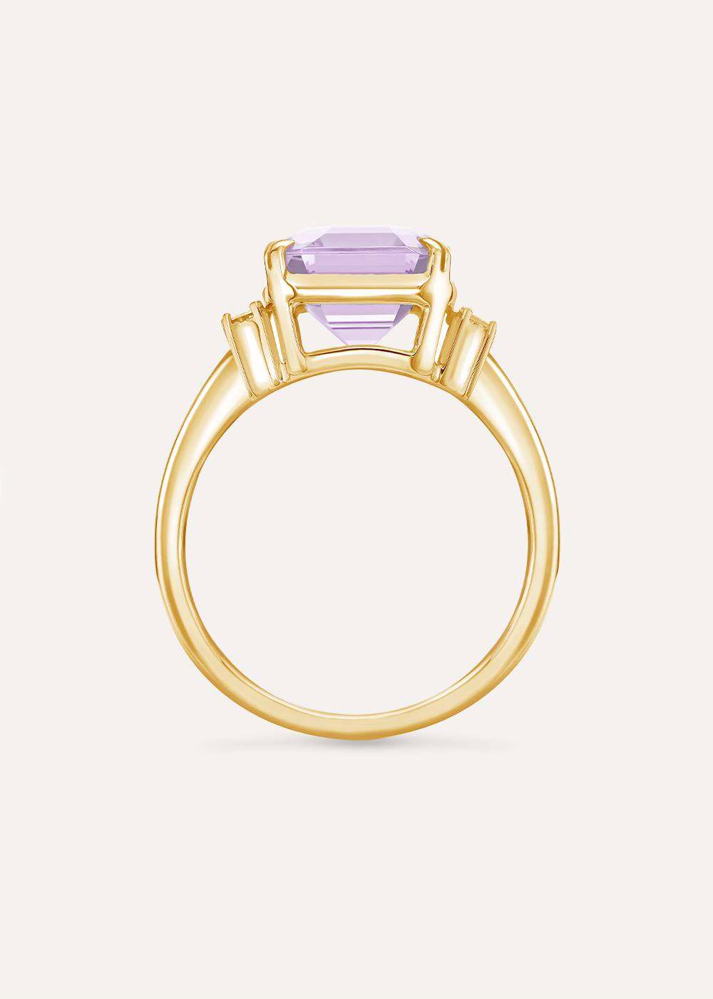 Mae West Purple Sapphire & Diamond Ring