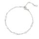Folded Heart Dainty Chain Bracelet