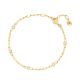 Lab-Created White Sapphire Paperclip Chain Bracelet 