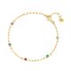 Rainbow Gemstone Paperclip Chain Bracelet 