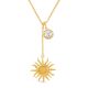 My World Sun Chain & Rose Cut Charm Pendant