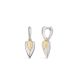 Folded Heart Duo Drop Hoops