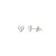 Bijou Folded Heart Studs