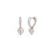 Folded Heart Drop Hoops