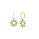 Jasmine Flower Emerald Drop Earrings