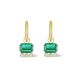 Betony Emerald & Lab-Created Diamond Drop Earrings
