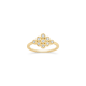 Forget-Me-Not Lab-Created Diamond Cluster Pinky Ring