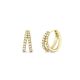 Signature Duo Small Lab-Created Diamond Huggie Hoops