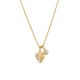 Folded Heart Lab-Created Diamond Duo Pendant