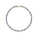 Shuga 3mm Blue Precious Gemstone Tennis Bracelet