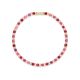Shuga 3mm Pink Precious Gemstone Tennis Bracelet