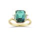 Mae West Green Sapphire & Diamond Ring