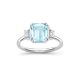 Mini Mae West Aquamarine & Diamond Ring 