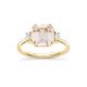 Mini Mae West Pink Morganite & Diamond Ring 
