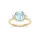 Mini Mae West Aquamarine & Diamond Ring