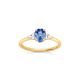 Katie 18k Fine Cornflower Blue Sapphire & Diamond Ring