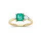 Toi & Moi Emerald & Lab-Created Diamond Ring