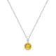 November Lemon Quartz Birthstone Pendant