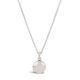 Button Locket with Heart Charm