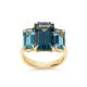 Trinny Trilogy London Blue & Swiss Blue Topaz Cocktail Ring