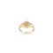 Lotus Solid Gold Engraved Signet Pinky Ring