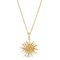 Sun Charm With Brushed Centre Pendant
