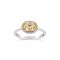 Mia 18k White Gold Fine Lemon  Yellow Sapphire and Brilliant Cut Diamond Ring