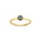 Ellie 18k Gold Solitaire Fine Pine Green Sapphire Ring