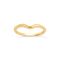 18k Gold Ellie Solitaire Curve Wedding Band