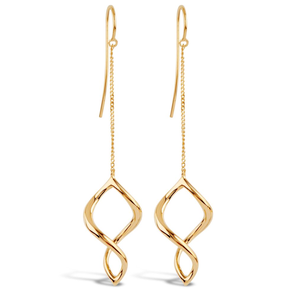Dinny Hall Twist Small Chain Drop Earrings in Yellow Gold Vermeil 