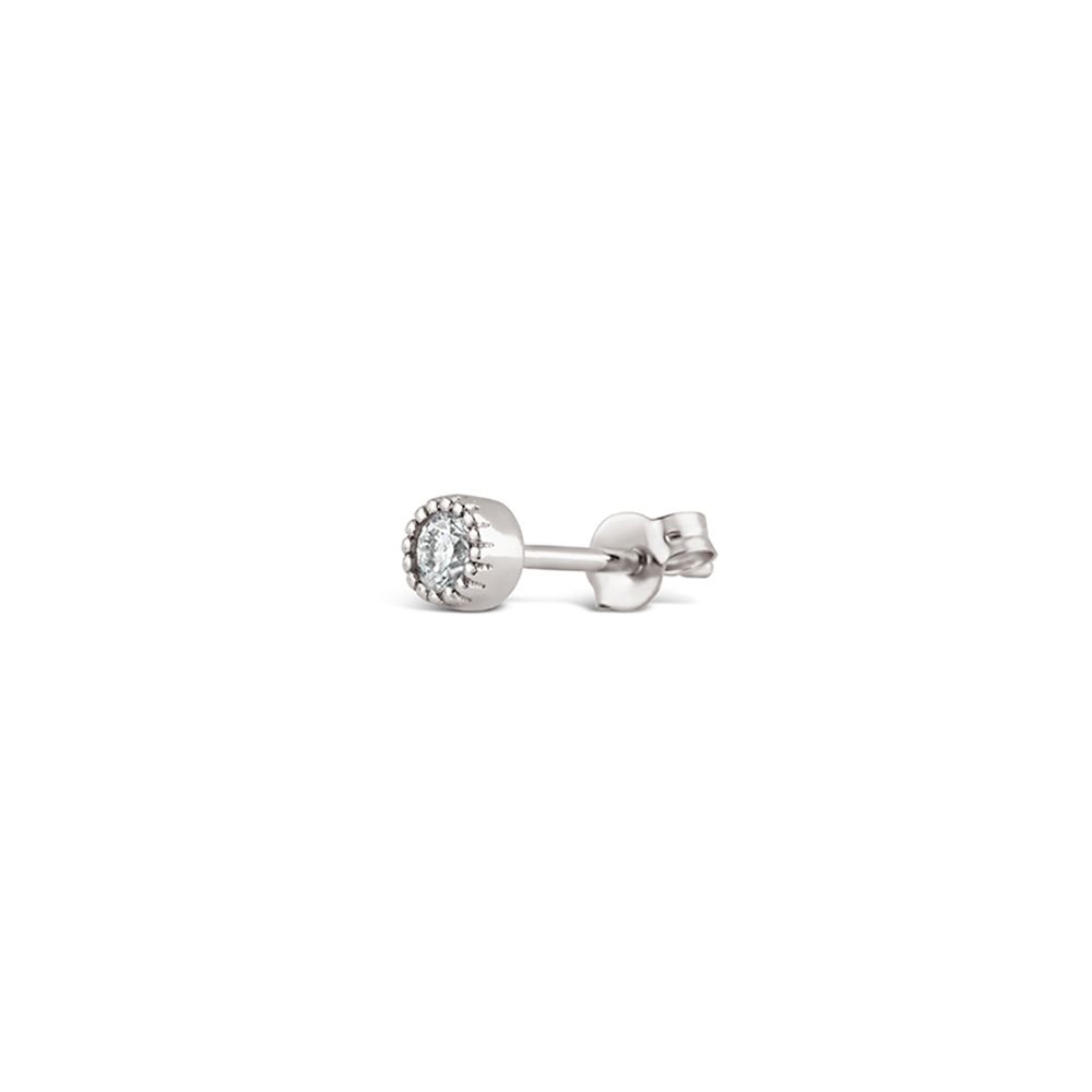 Single Jasmine Lab-Created Diamond Round Stud