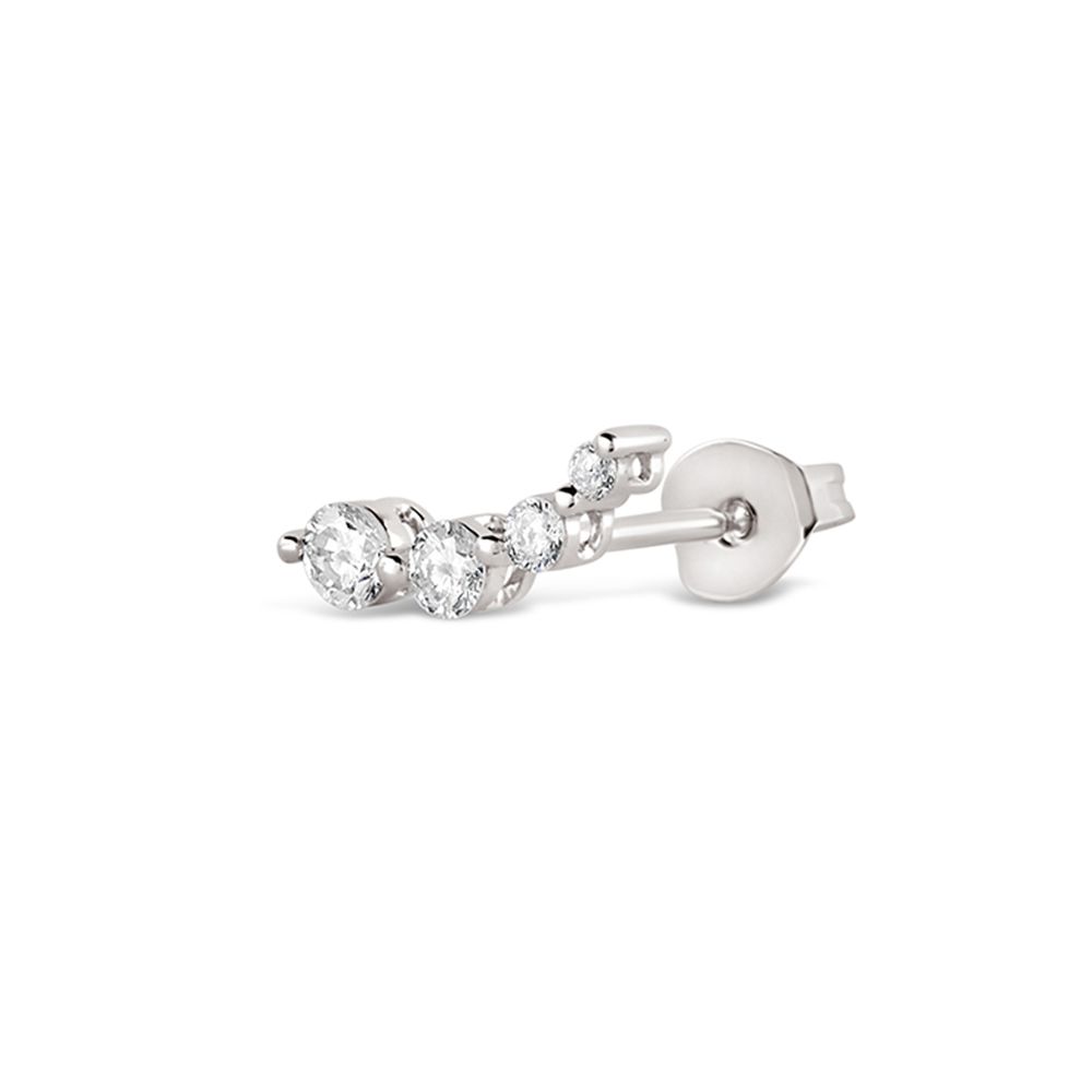 Single Shuga Lab-Created Diamond Crawler Stud