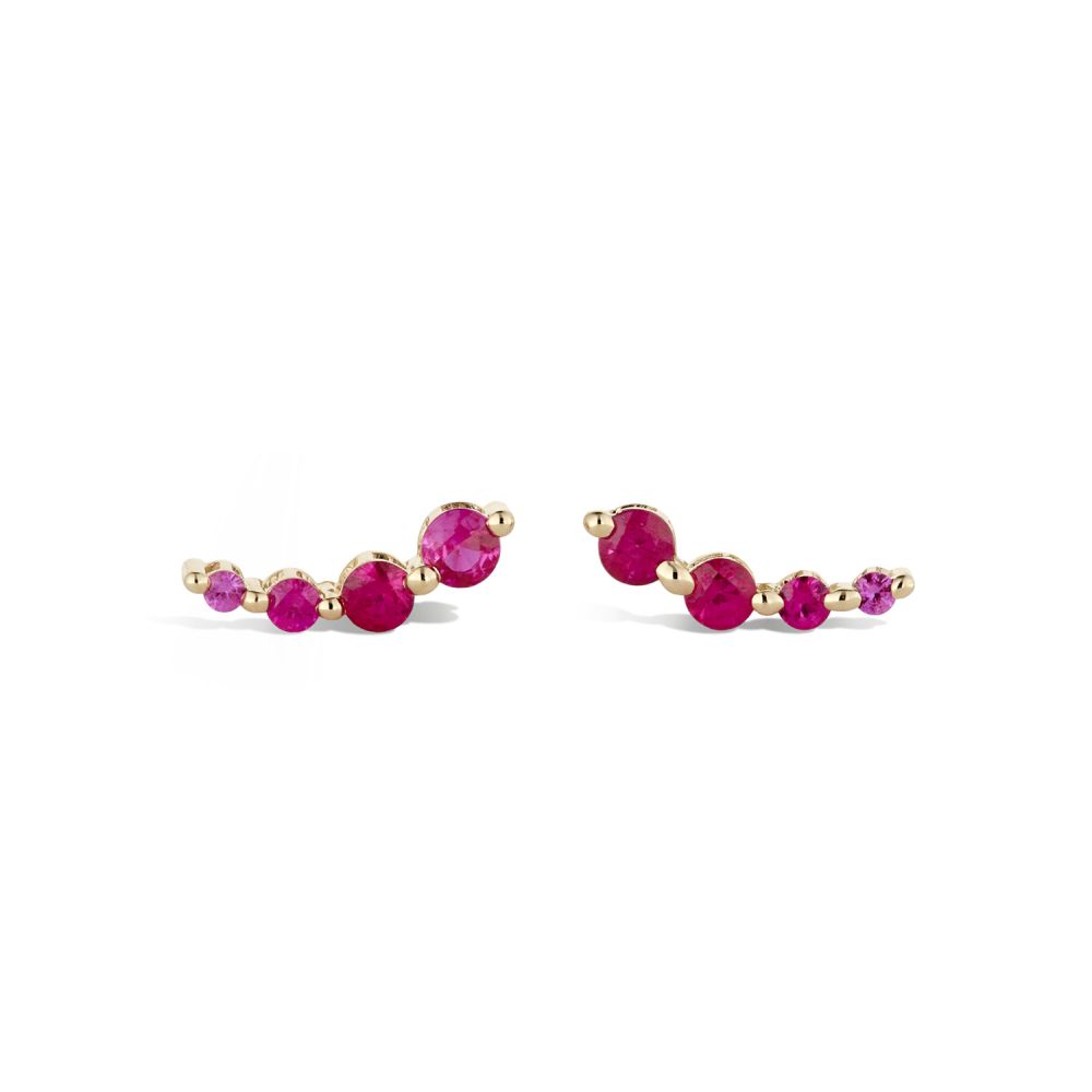 Shuga Ruby Crawler Stud Earrings